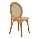 Καρέκλα Camil Pakoworld Φυσικό Ξύλο Οξιάς-Φυσικό Rattan 45X50X94Εκ