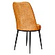 Καρέκλα Farell I Pakoworld Ύφασμα Πορτοκαλί Antique-Μεταλλικό Μαύρο Πόδι