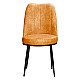 Καρέκλα Farell I Pakoworld Ύφασμα Πορτοκαλί Antique-Μεταλλικό Μαύρο Πόδι