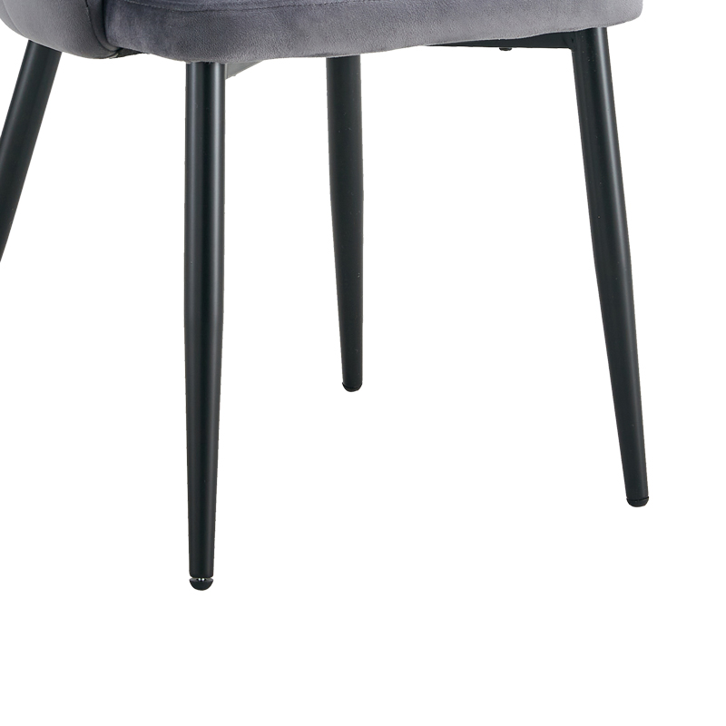 Καρέκλα Esme Pakoworld Ανθρακί Βελούδο-Πόδι Μαύρο Μέταλλο 61X55X84Εκ