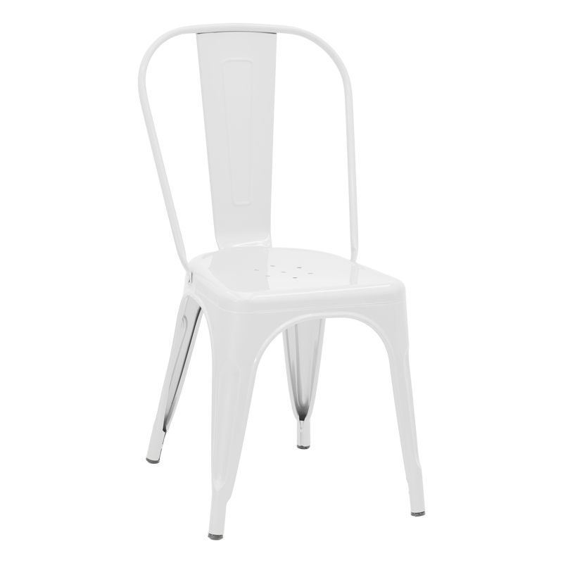 Καρέκλα Utopia Pakoworld Λευκό Μέταλλο 44X44X85Εκ