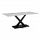 Τραπέζι Tafel Pakoworld Sintered Stone Λευκό Με Μεταλλικά Πόδια Σε Μαύρη Απόχρωση 180X90X76Εκ