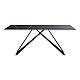 Τραπέζι Meja Pakoworld Sintered Stone Μαύρο Μαρμάρου -Μεταλλικά Πόδια 180X90X76Εκ
