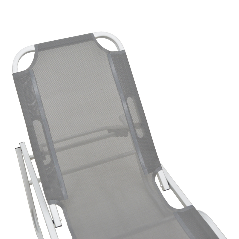 Ξαπλώστρα Dessie Pakoworld Αλουμινίου Στοιβαζόμενη Textilene Ανθρακί 56X188X30Εκ