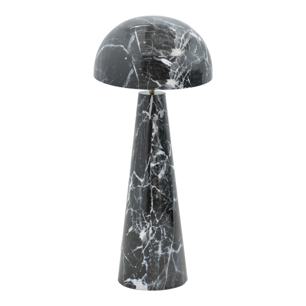 Φωτιστικό Δαπέδου Flozer Inart Ε27 Μαυρο Μαρμάρου Μέταλλο Φ36.5X79Εκ