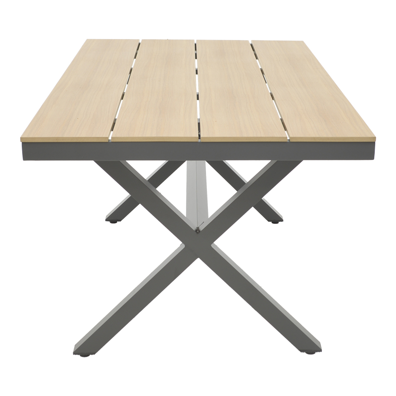 Τραπέζι Thorio Pakoworld Plywood Σε Φυσική Απόχρωση Και Πόδι Αλουμινίου Ανθρακί 160X90X75Εκ Τραπέζι Thorio Pakoworld Plywood Σε Φυσική Απόχρωση Και Πόδι Αλουμινίου Ανθρακί 160X90X75Εκ