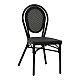 Καρέκλα Nacia  Pakoworld Μαύρο Αλουμίνιο-Μαύρο Textilene 45X59X85Εκ