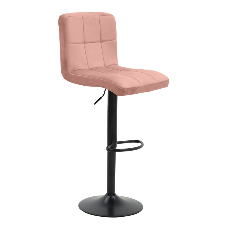 Σκαμπό Μπαρ Remina Pakoworld Πτυσσόμενο Σάπιο Μήλο Βελούδο-Βάση Μαύρο Μέταλλο 44X44X112Εκ