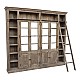 Βιβλιοθήκη Librardy Inart Lime Wash Μασίφ Mango Ξύλο 247X35X220Εκ