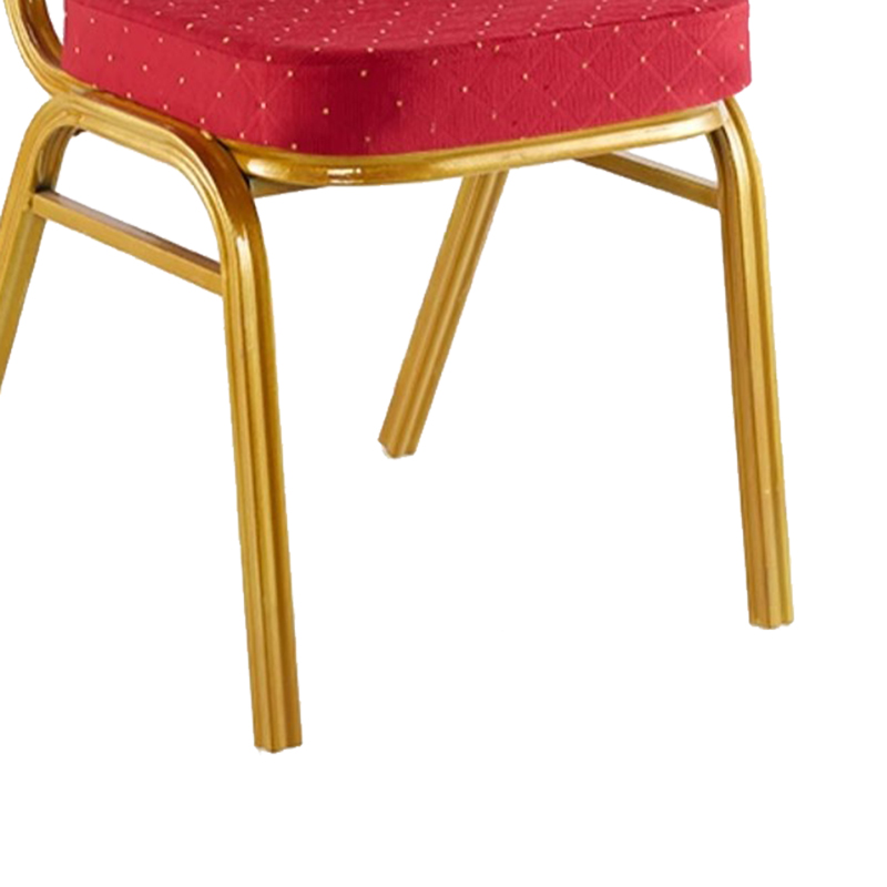 Καρέκλα Συνεδρίου Hilton Pakoworld Στοιβαζόμενη Ύφασμα Κόκκινο-Μέταλλο Χρυσό 40X42X92Εκ