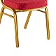 Καρέκλα Συνεδρίου Hilton Pakoworld Στοιβαζόμενη Ύφασμα Κόκκινο-Μέταλλο Χρυσό 40X42X92Εκ
