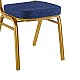 Καρέκλα Συνεδρίου Hilton Pakoworld Στοιβαζόμενη Ύφασμα Μπλε-Μέταλλο Χρυσό 40X42X92Εκ
