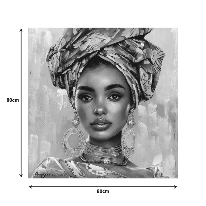 Πίνακας Σε Καμβά Turban Inart 80X3X80Εκ