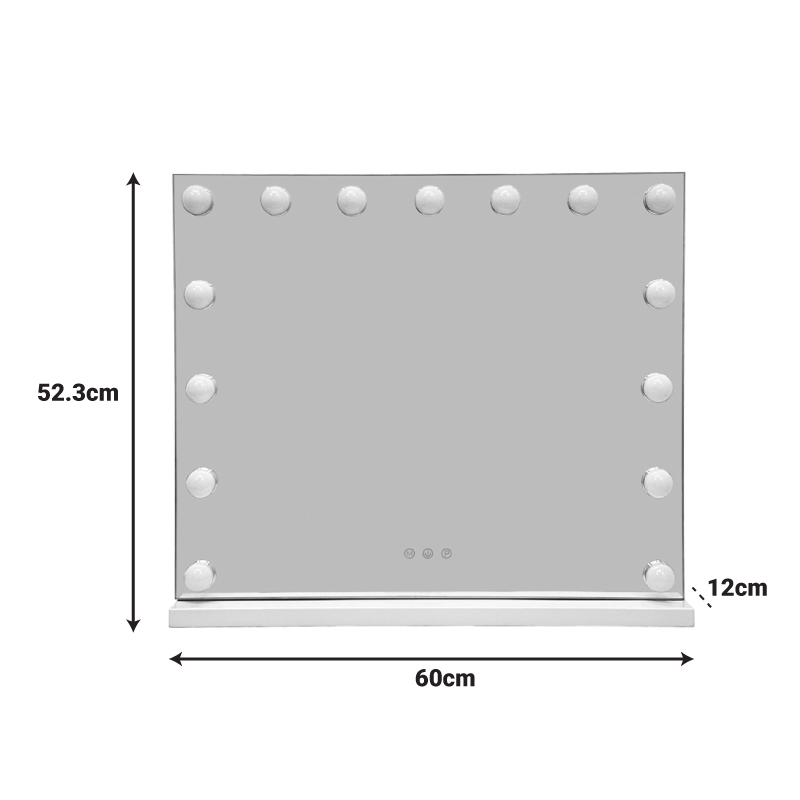 Καθρέπτης Led Hollywood Inart Μέταλλο Λευκό 60X12X52.3Εκ Καθρέπτης Led Hollywood Inart Μέταλλο Λευκό 60X12X52.3Εκ