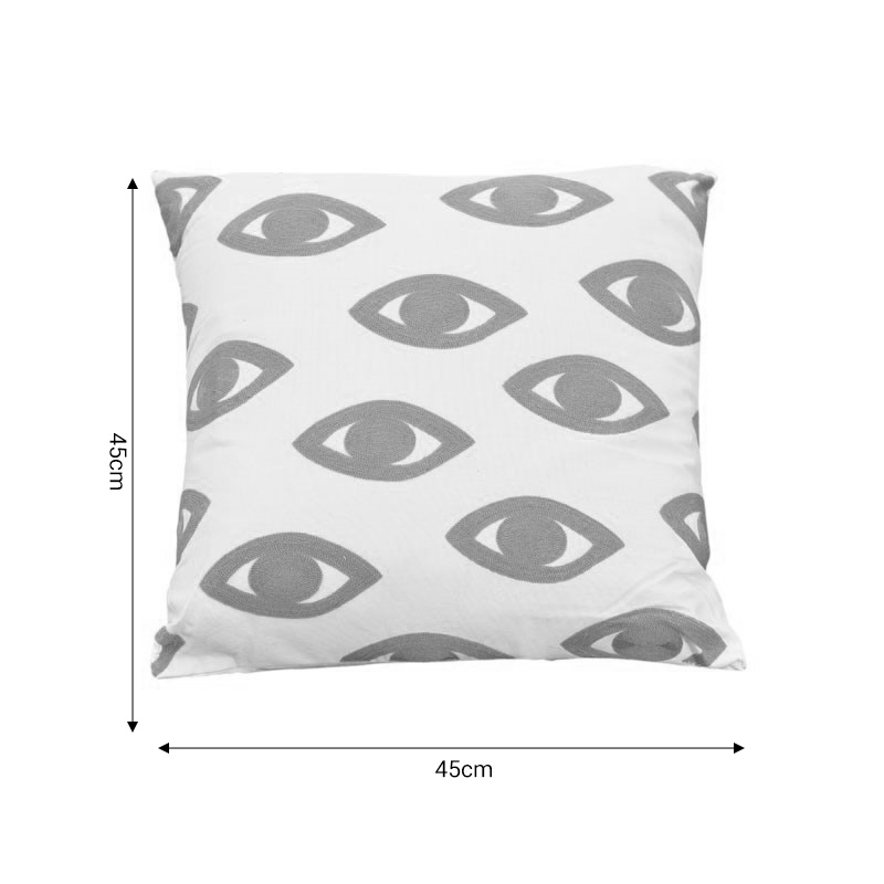 Μαξιλάρι Eyes Inart Φυσικό-Λευκό Ύφασμα 45X45X2.5Εκ Μαξιλάρι Eyes Inart Φυσικό-Λευκό Ύφασμα 45X45X2.5Εκ
