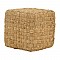 Σκαμπό Aropion Inart Μπεζ 100% Γιούτα 40X40X40Εκ