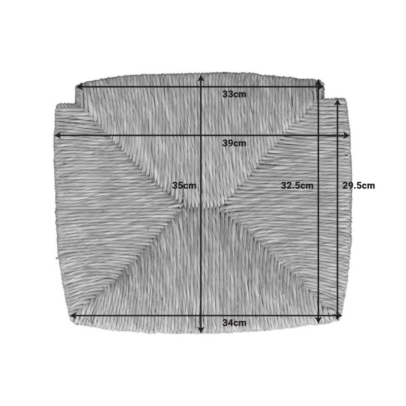 Ψάθα Για Ξύλινη Καρέκλα Charchie Pakoworld Φυσικό 39X35X2Εκ