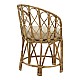 Πολυθρόνα Rostan Inart Φυσικό Rattan Με Μαξιλάρι 51X50X80Εκ