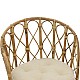 Πολυθρόνα Rostan Inart Φυσικό Rattan Με Μαξιλάρι 51X50X80Εκ