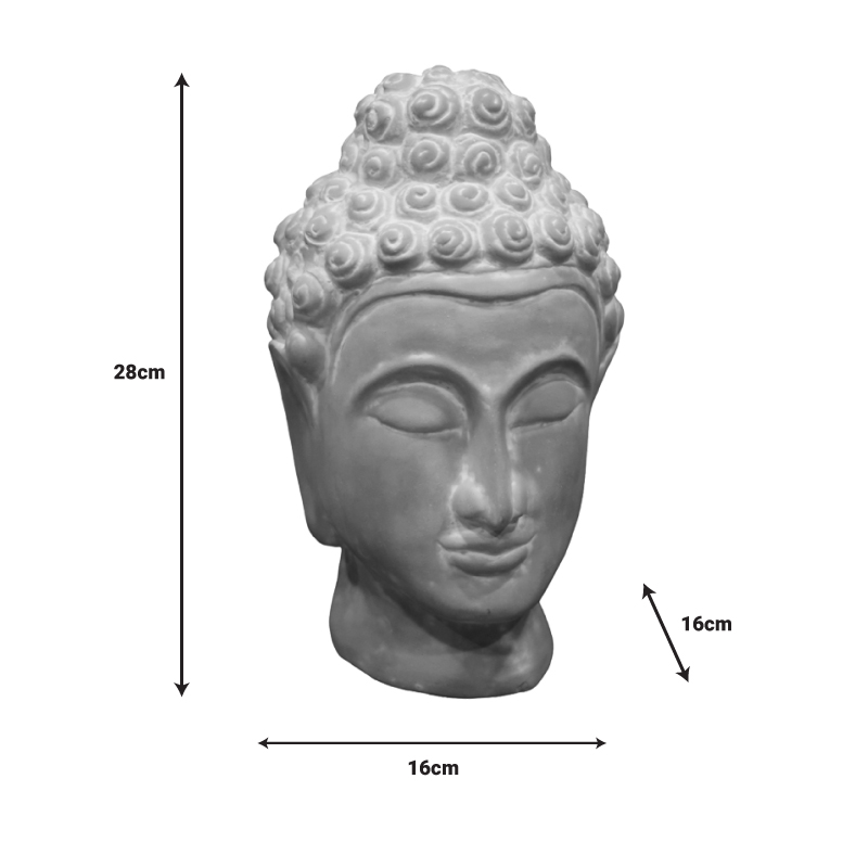 Επιτραπέζιο Διακοσμητικό Βούδας Rolia Inart Γκρι Terracotta 16X16X28Εκ