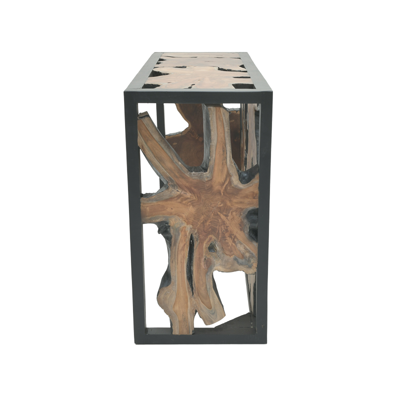 Κονσόλα Donis Inart Φυσικό-Μαύρο Μασίφ Ξύλο Teak 120X40X75Εκ Κονσόλα Donis Inart Φυσικό-Μαύρο Μασίφ Ξύλο Teak 120X40X75Εκ