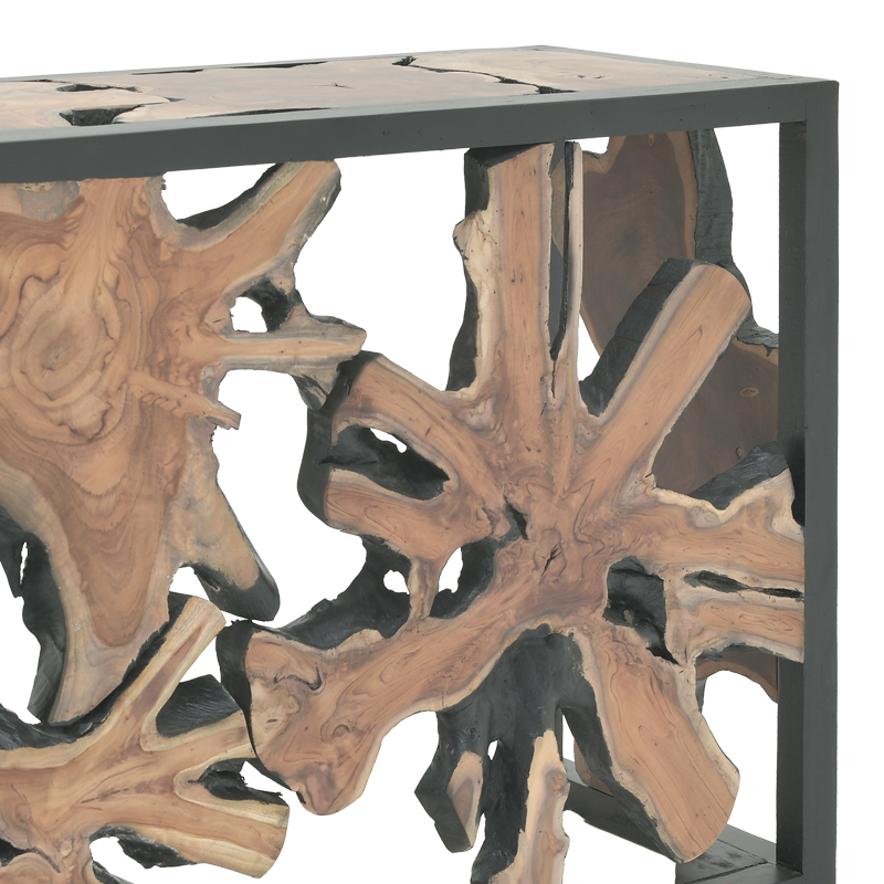 Κονσόλα Donis Inart Φυσικό-Μαύρο Μασίφ Ξύλο Teak 120X40X75Εκ Κονσόλα Donis Inart Φυσικό-Μαύρο Μασίφ Ξύλο Teak 120X40X75Εκ
