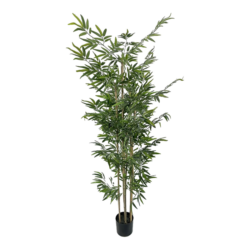Διακοσμητικό Φυτό Bamboo Σε Γλάστρα Inart Πράσινο Pp Υ190Εκ