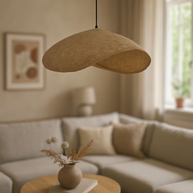 Φωτιστικό Οροφής Lampi Inart Γκρι Press Papier-Μέταλλο 71X53X123Εκ