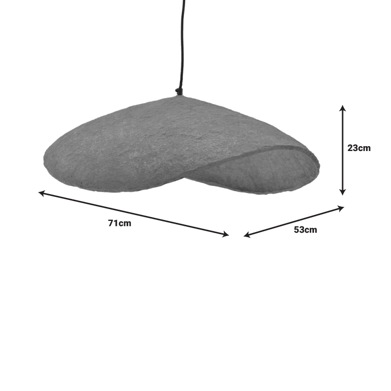 Φωτιστικό Οροφής Lampi Inart Μαύρο-Χρυσό Press Papier-Μέταλλο 71X53X123Εκ