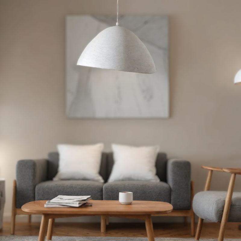 Φωτιστικό Οροφής Litho Inart Λευκό Press Papier-Μέταλλο 42X39X123.5Εκ