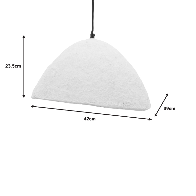 Φωτιστικό Οροφής Litho Inart Γκρι Press Papier-Μέταλλο 42X39X123.5Εκ