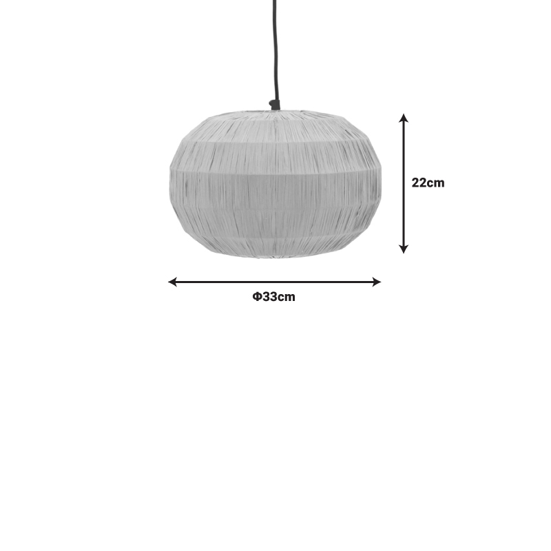 Φωτιστικό Οροφής Ozelia Inart Καφέ Press Papier-Μέταλλο Φ33X122Εκ