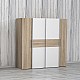 Ντουλάπα Ρούχων Closet Pakoworld Τετράφυλλη Sonoma Oak-Λευκό Μελαμίνης 200X61.5X190.5Εκ Ντουλάπα Ρούχων Closet Pakoworld Τετράφυλλη Sonoma Oak-Λευκό Μελαμίνης 200X61.5X190.5Εκ