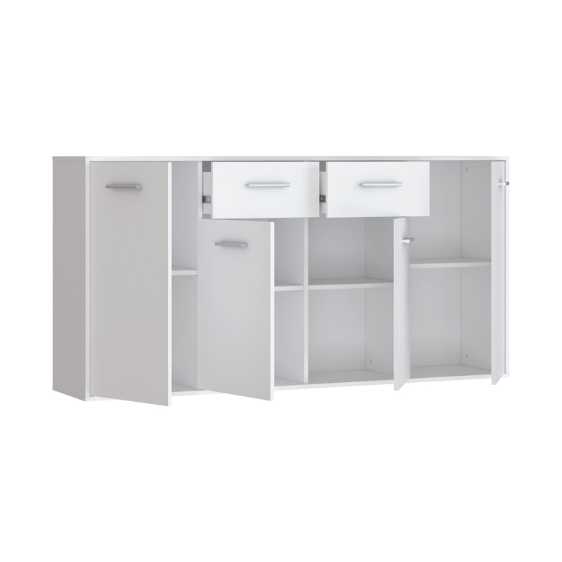 Μπουφές Drepen Pakoworld Μελαμίνη Σε Λευκό Χρώμα 162.3X34.2X81.7Εκ Μπουφές Drepen Pakoworld Μελαμίνη Σε Λευκό Χρώμα 162.3X34.2X81.7Εκ