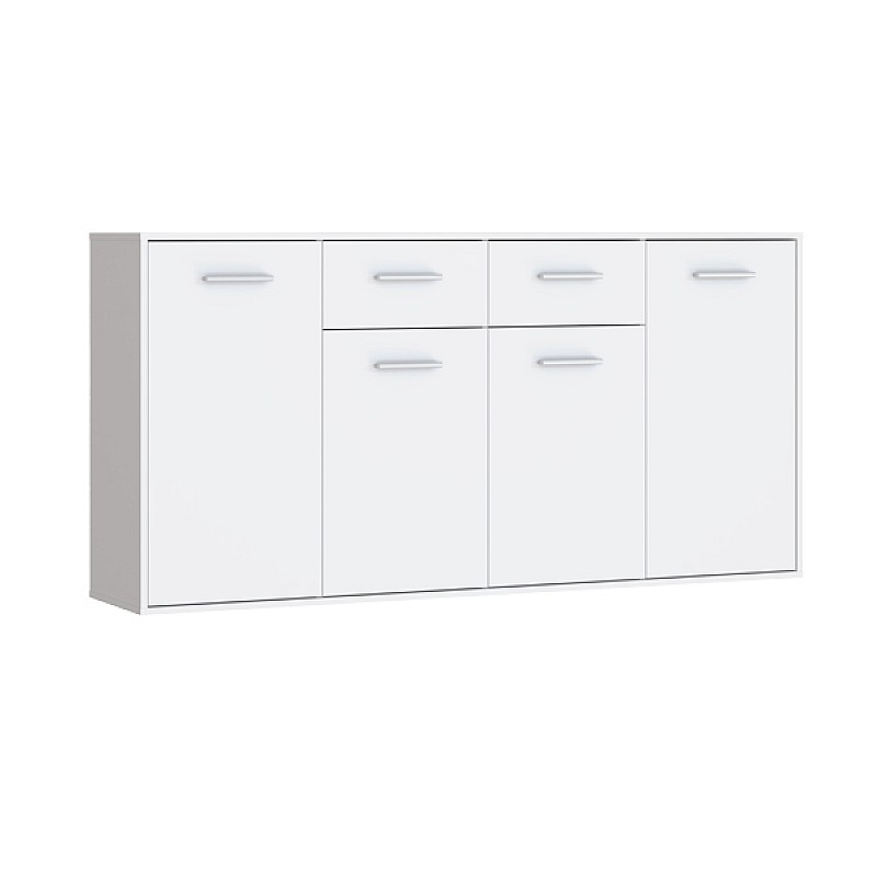 Μπουφές Drepen Pakoworld Μελαμίνη Σε Λευκό Χρώμα 162.3X34.2X81.7Εκ Μπουφές Drepen Pakoworld Μελαμίνη Σε Λευκό Χρώμα 162.3X34.2X81.7Εκ