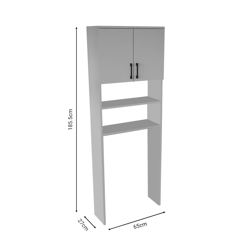 Έπιπλο Πλυντηρίου Hifro Pakoworld Λευκό Μελαμίνης 65X27X185.5Εκ