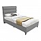 Κρεβάτι Μονό Luxe Pakoworld Με Αποθηκευτικό Χώρο Γκρι Ύφασμα 120X200Εκ
