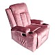 Πολυθρόνα Relax Gessel Pakoworld Βελούδο Σάπιο Μήλο 80X90X98Εκ