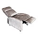 Πολυθρόνα Relax Norva Pakoworld Βελούδο Σε Γκρι Απόχρωση 68.5X86X100Εκ