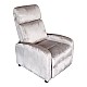 Πολυθρόνα Relax Norva Pakoworld Βελούδο Σε Γκρι Απόχρωση 68.5X86X100Εκ