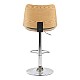 Σκαμπό Μπαρ Amani Pakoworld Περιστρεφόμενο Μπεζ Pu-Βάση Χρωμίου 50.5X54X87.5-107.5Εκ