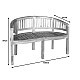 Καναπές Διθέσιος Coren Pakoworld Φυσικό Teak Ξύλο 130X61X87Εκ
