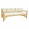 Καναπές Roziana Pakoworld Φυσικό Teak Ξύλο 210X100X80Εκ