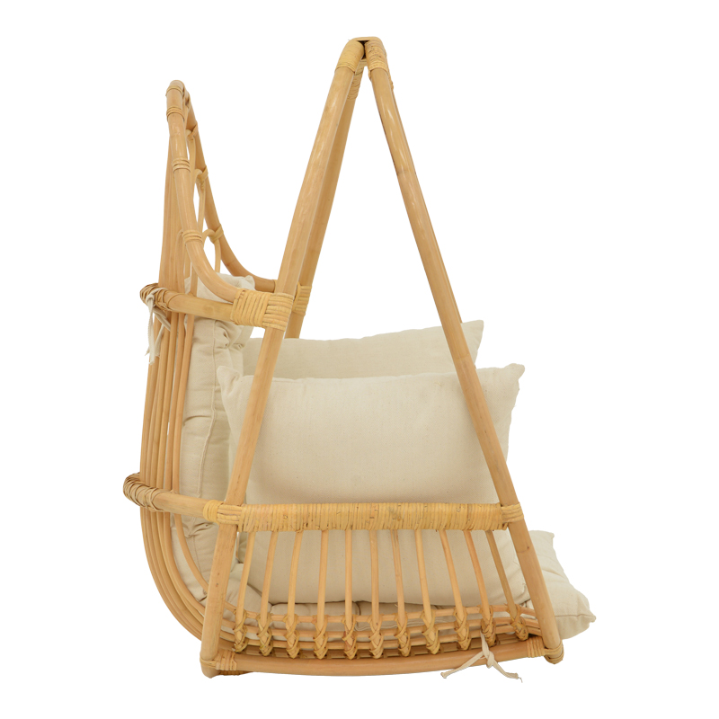 Κρεμαστή Κούνια Jorg Pakoworld Φυσικό Rattan-Κρεμ Μαξιλάρι 80X59X105Εκ Κρεμαστή Κούνια Jorg Pakoworld Φυσικό Rattan-Κρεμ Μαξιλάρι 80X59X105Εκ