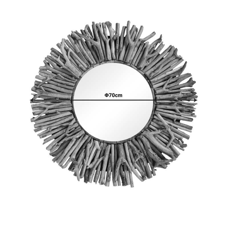 Καθρέπτης Grazzy Inart Arum-Flotsam Ξύλο Σε Φυσική Απόχρωση Φ70X8Εκ Καθρέπτης Grazzy Inart Arum-Flotsam Ξύλο Σε Φυσική Απόχρωση Φ70X8Εκ