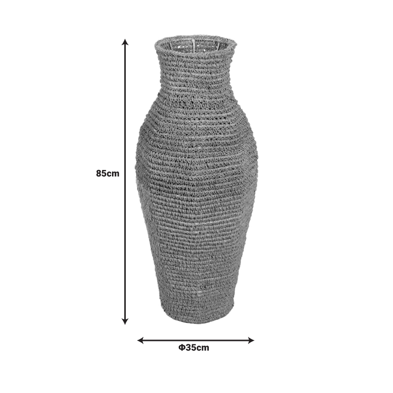 Βάζο Wamer Inart Γιούτα Σε Φυσική Απόχρωση 35X35Z85Εκ