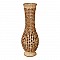 Βάζο Gucre Inart Ξύλο-Rattan Pe Σε Φυσική Απόχρωση Φ25X70Εκ