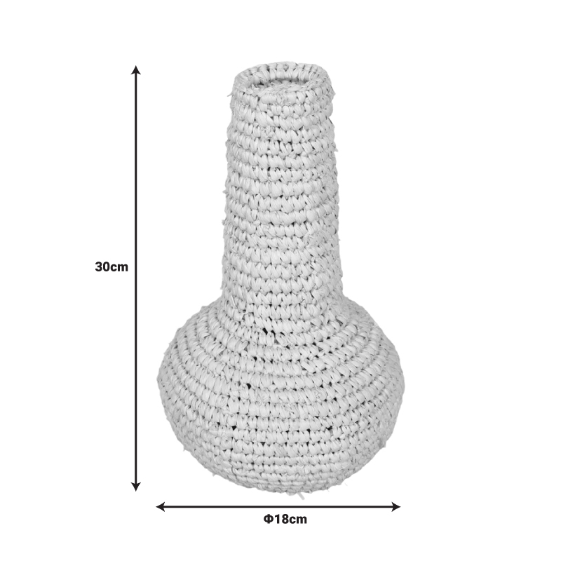 Βάζο Sannery Inart Sisal Σε Φυσική Απόχρωση Φ18X30Εκ