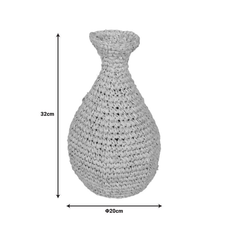 Βάζο Sannery I Inart Sisal Σε Φυσική Απόχρωση Φ20X32Εκ