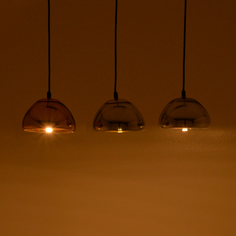 Φωτιστικό Οροφής Τρίφωτο Ovalone I Pakoworld G9 Ασημί-Χρυσό-Μπρονζέ Μέταλλο-Γυαλί Φ58X16.5Κ